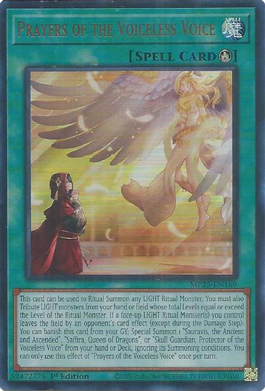Prayers of the Voiceless Voice - MP25-EN169 - Ultra Rare - 1st Edition