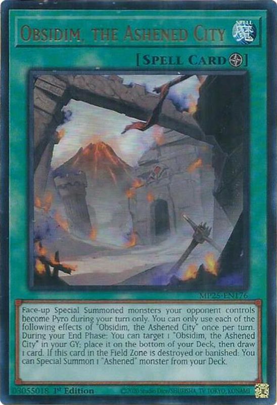 Obsidim, the Ashened City - MP25-EN176 - Ultra Rare - 1st Edition