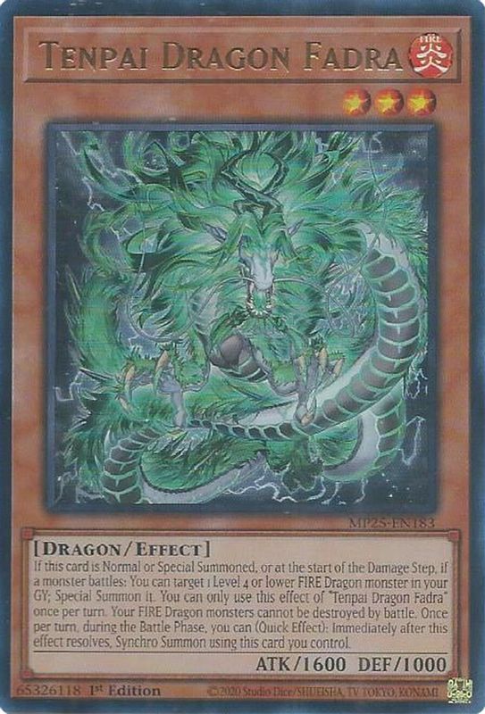 Tenpai Dragon Fadra - MP25-EN183 - Ultra Rare - 1st Edition