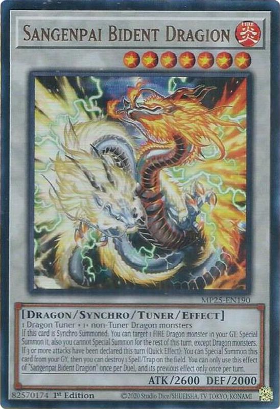 Sangenpai Bident Dragion - MP25-EN190 - Ultra Rare - 1st Edition