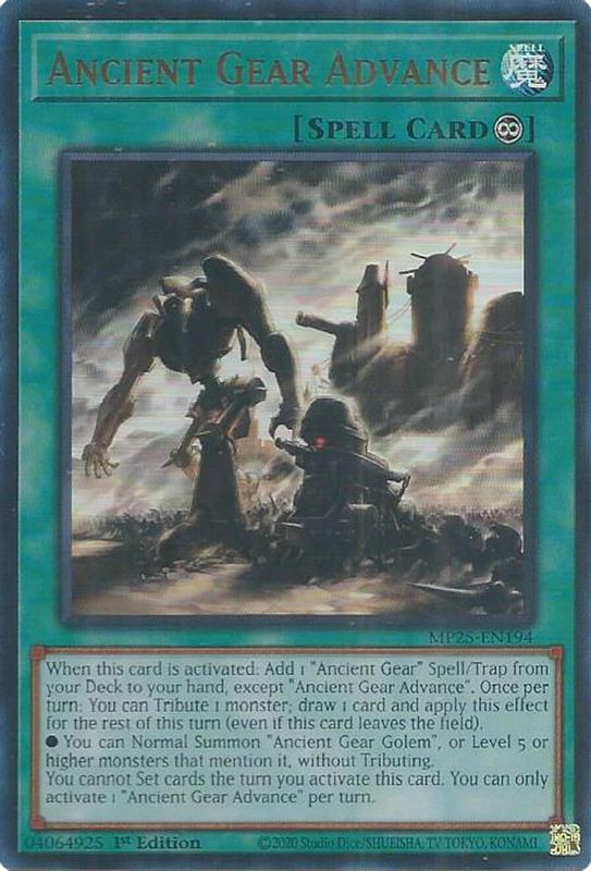 Ancient Gear Advance - MP25-EN194 - Ultra Rare - 1st Edition