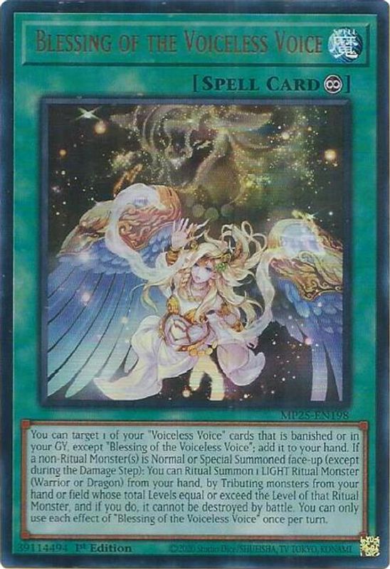 Blessing of the Voiceless Voice - MP25-EN198 - Ultra Rare - 1st Edition