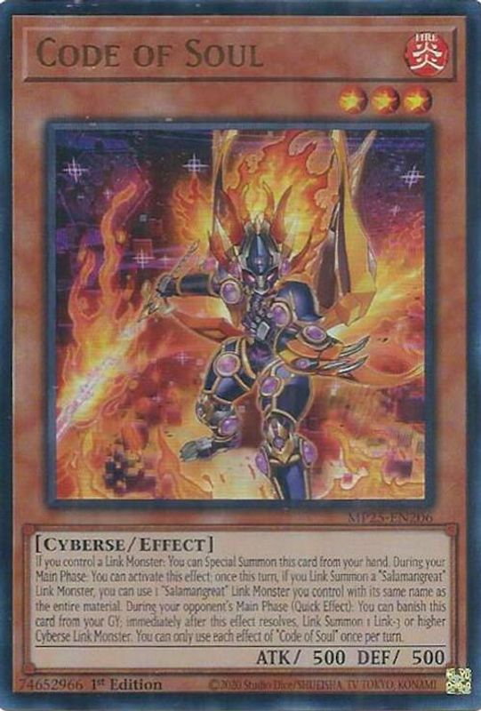 Code of Soul - MP25-EN206 - Ultra Rare - 1st Edition