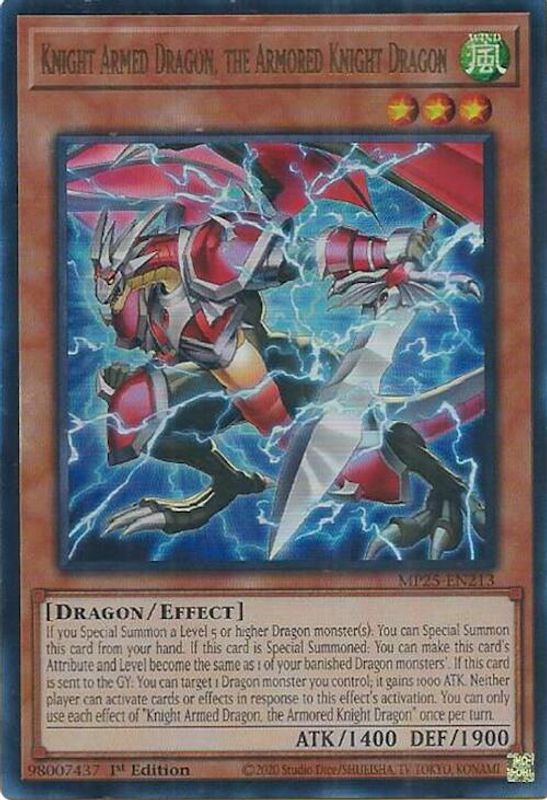 Knight Armed Dragon, the Armored Knight Dragon - MP25-EN213 - Ultra Rare - 1st Edition