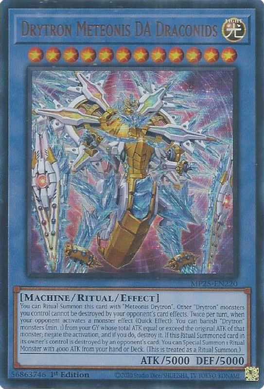 Drytron Meteonis DA Draconids - MP25-EN220 - Ultra Rare - 1st Edition
