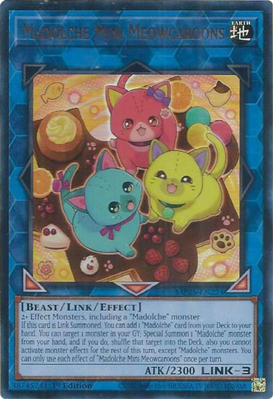 Madolche Mini Meowcaroons - MP25-EN224 - Ultra Rare - 1st Edition