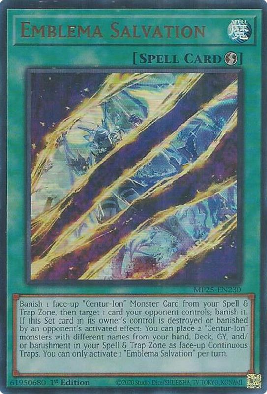 Emblema Salvation - MP25-EN230 - Ultra Rare - 1st Edition