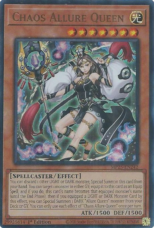 Chaos Allure Queen - MP25-EN242 - Ultra Rare - 1st Edition