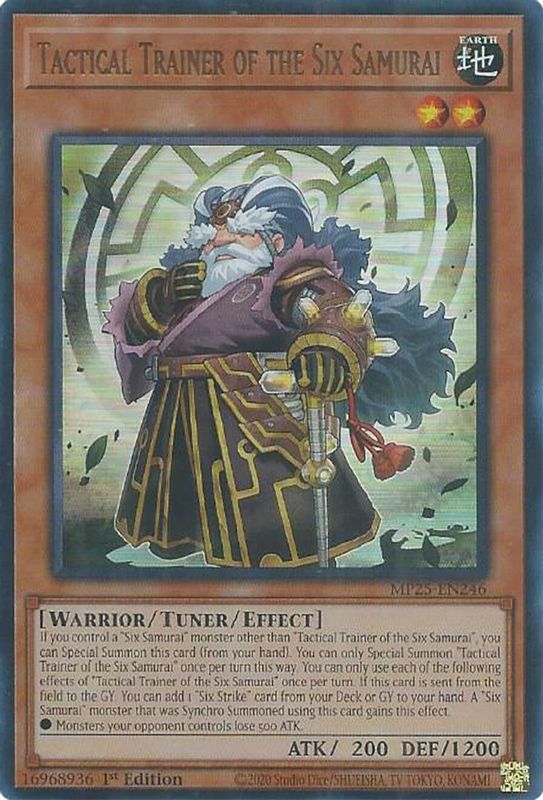 Tactical Trainer of the Six Samurai - MP25-EN246 - Ultra Rare - 1st Edition