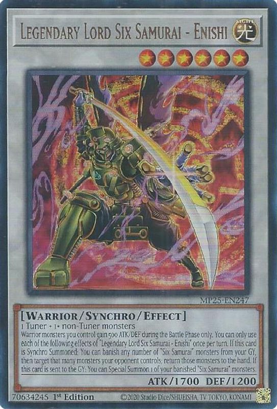 Legendary Lord Six Samurai - Enishi - MP25-EN247 - Ultra Rare - 1st Edition