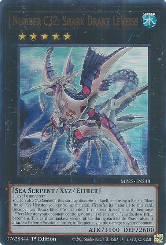 Number C32: Shark Drake LeVeiss - MP25-EN248 - Ultra Rare - 1st Edition