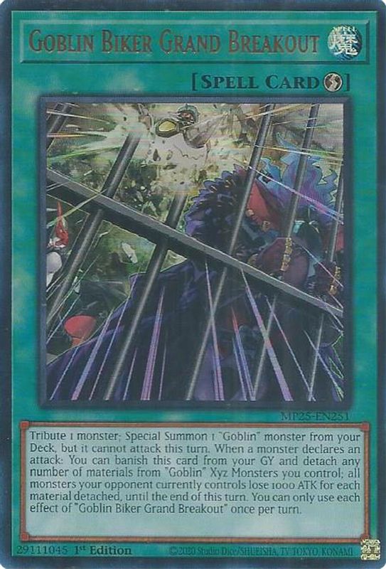 Goblin Biker Grand Breakout - MP25-EN251 - Ultra Rare - 1st Edition