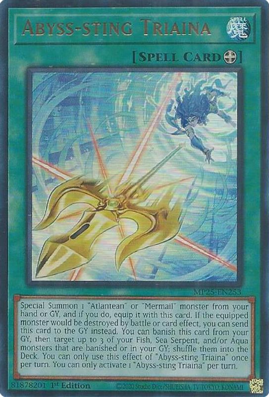 Abyss-sting Triaina - MP25-EN253 - Ultra Rare - 1st Edition