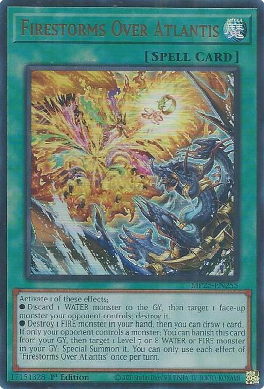 Firestorms Over Atlantis - MP25-EN255 - Ultra Rare - 1st Edition