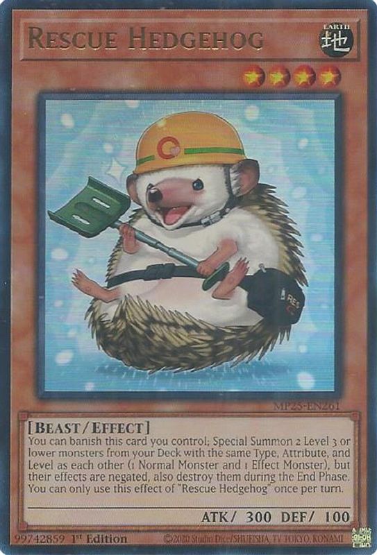 Rescue Hedgehog - MP25-EN261 - Ultra Rare - 1st Edition