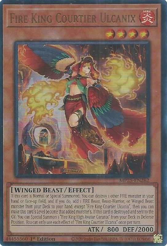 Fire King Courtier Ulcanix - MP25-EN262 - Ultra Rare - 1st Edition