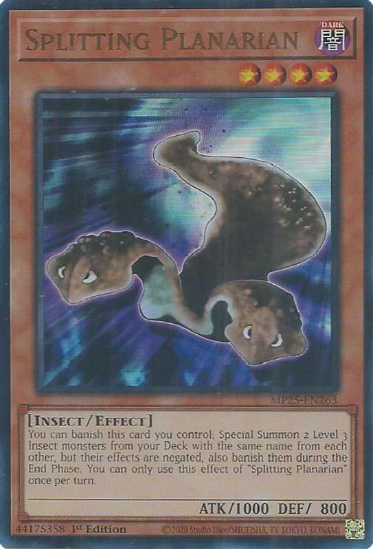 Splitting Planarian - MP25-EN263 - Ultra Rare - 1st Edition