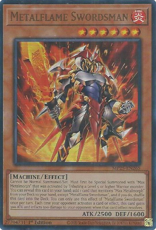 Metalflame Swordsman - MP25-EN265 - Ultra Rare - 1st Edition