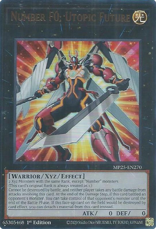 Number F0: Utopic Future - MP25-EN270 - Ultra Rare - 1st Edition