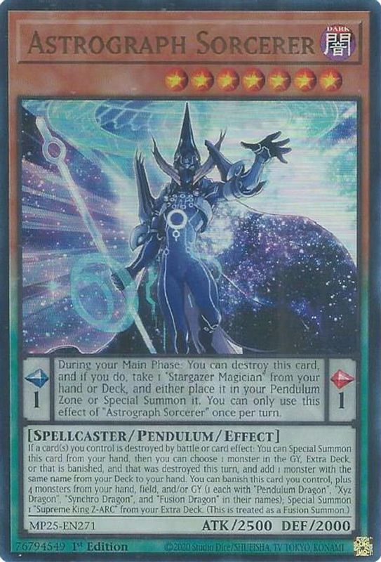 Astrograph Sorcerer - MP25-EN271 - Ultra Rare - 1st Edition