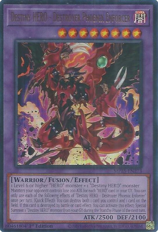 Destiny HERO - Destroyer Phoenix Enforcer - MP25-EN273 - Ultra Rare - 1st Edition