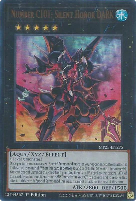 Number C101: Silent Honor DARK - MP25-EN275 - Ultra Rare - 1st Edition