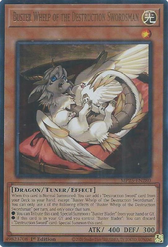 Buster Whelp of the Destruction Swordsman - MP25-EN280 - Ultra Rare - 1st Edition