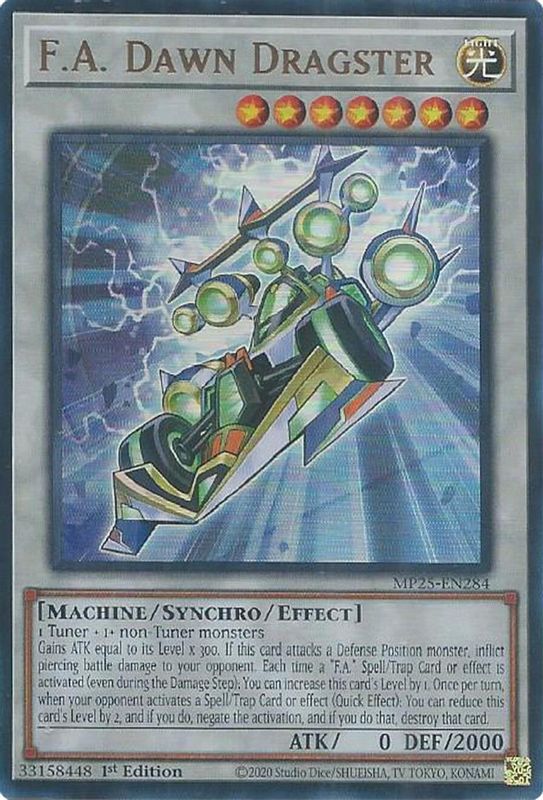 F.A. Dawn Dragster - MP25-EN284 - Ultra Rare - 1st Edition
