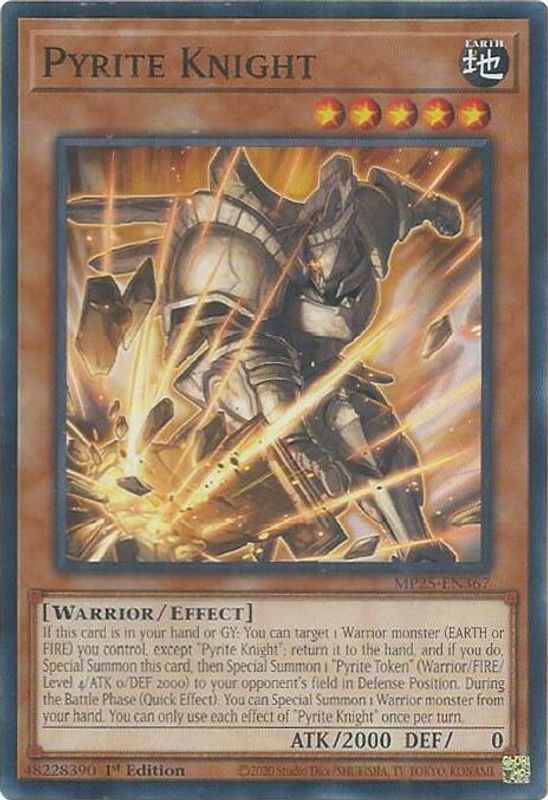 Pyrite Knight - MP25-EN367 - Common - 1st Edition