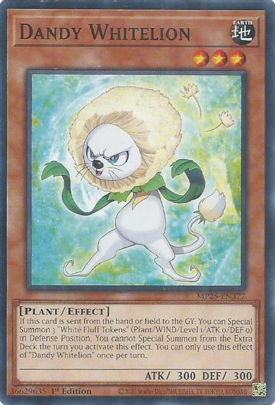 Dandy Whitelion - MP25-EN377 - Common - 1st Edition