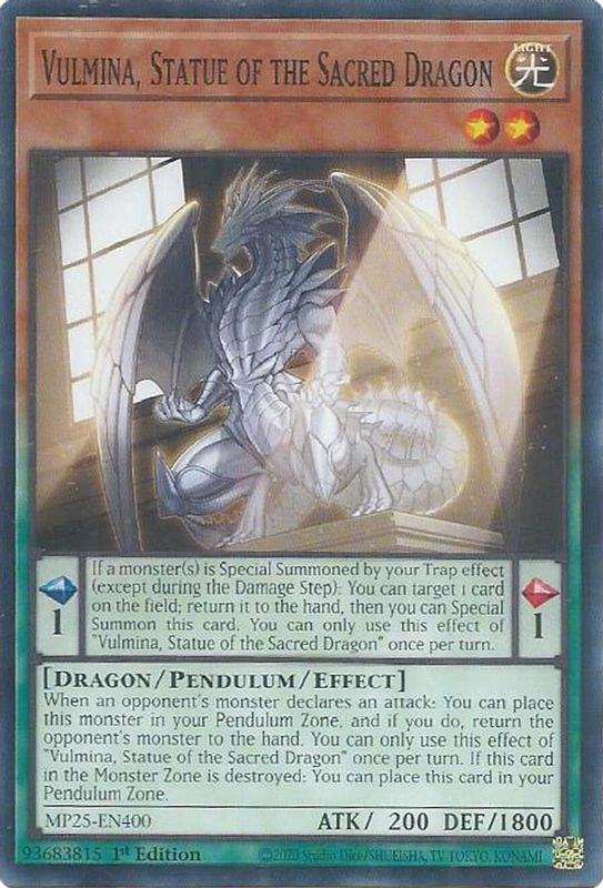 Vulmina, Statue of the Sacred Dragon - MP25-EN400 - Common - 1st Edition