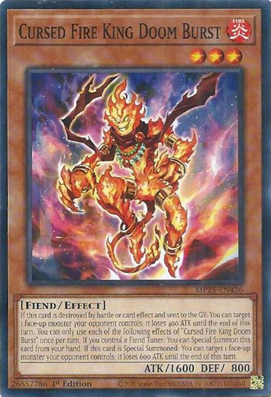 Cursed Fire King Doom Burst - MP25-EN436 - Common - 1st Edition