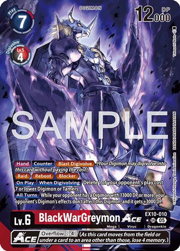 BlackWarGreymon ACE (Alternate Art) - EX10-010 - Super Rare