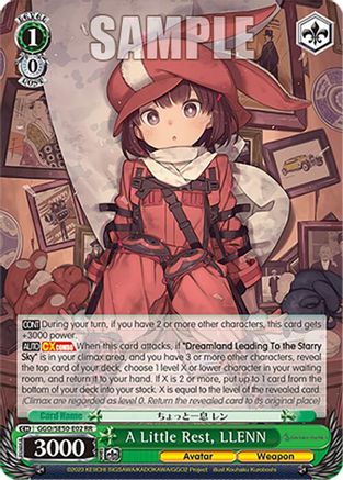 A Little Rest, LLENN - GGO/SE50-E02RR - Double Rare