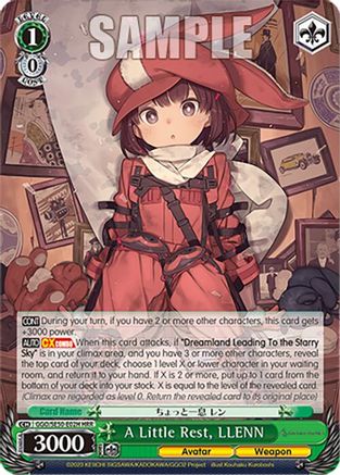 A Little Rest, LLENN (HRR) - GGO/SE50-E02HRR - Holo Double Rare
