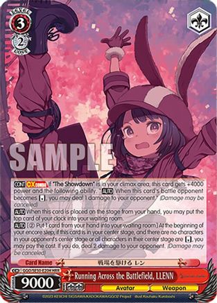 Running Across the Battlefield, LLENN (HRR) - GGO/SE50-E20HRR - Holo Double Rare