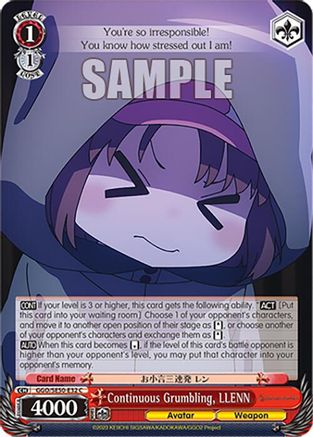 Continuous Grumbling, LLENN - GGO/SE50-E32C - Common