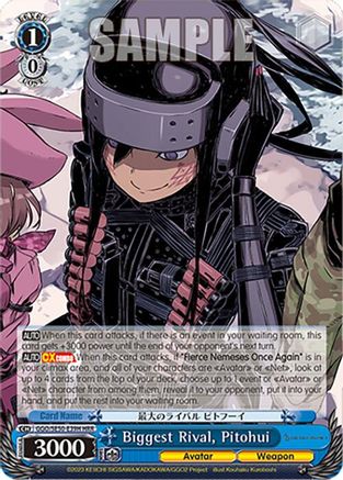 Biggest Rival, Pitohui (HRR) - GGO/SE50-E39HRR - Holo Double Rare