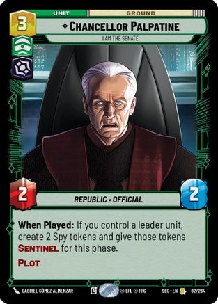 Chancellor Palpatine - I Am the Senate - 82/264 - Rare