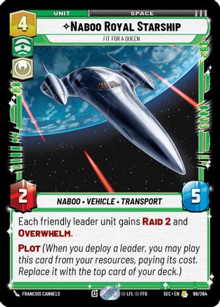 Naboo Royal Starship - Fit For A Queen - 99/264 - Rare