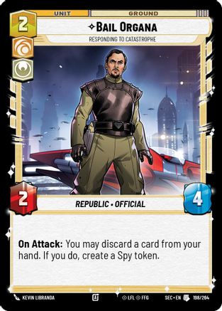 Bail Organa - Responding to Catastrophe - 198/264 - Uncommon