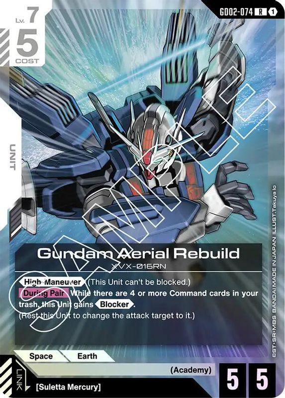Gundam Aerial Rebuild - GD02-074 - Rare