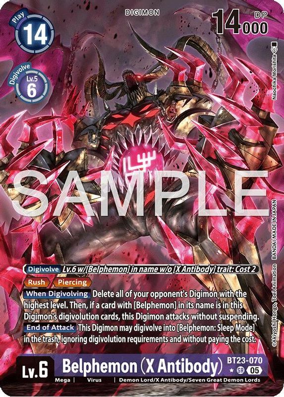 Belphemon (X Antibody) (Alternate Art) - BT23-070 - Super Rare