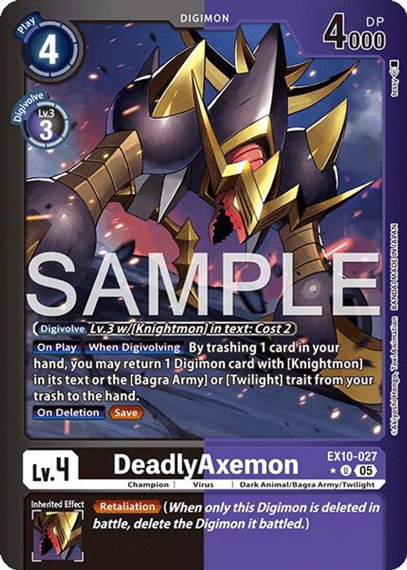 DeadlyAxemon (Limited Foil) - EX10-027 - Uncommon