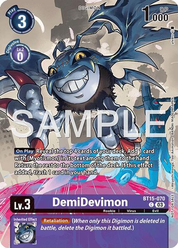 DemiDevimon (Sinister Order Legend Pack) - BT15-070 - Common