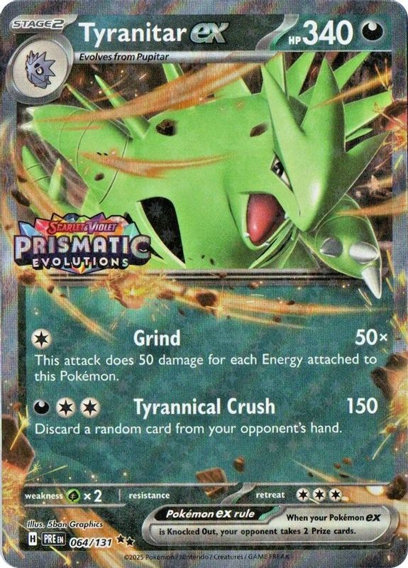 Tyranitar ex (Prismatic Evolutions Stamp) - 064/131 - Double Rare