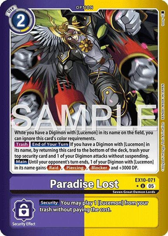 Paradise Lost (Limited Foil) - EX10-071 - Uncommon