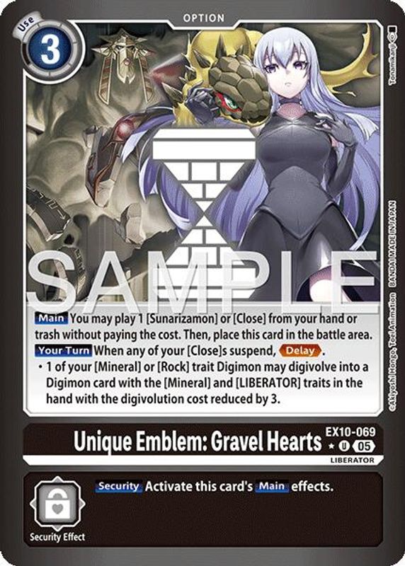Unique Emblem: Gravel Hearts (Limited Foil) - EX10-069 - Uncommon