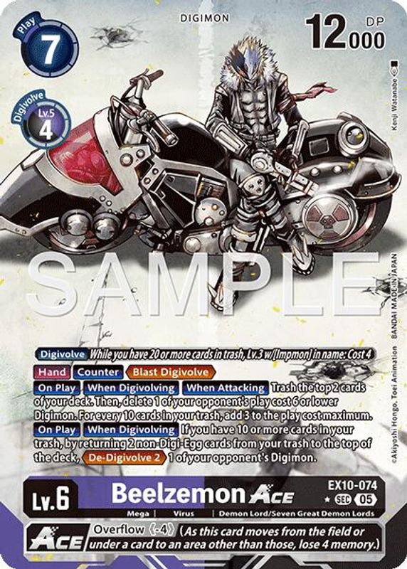 Beelzemon ACE (Alternate Art) - EX10-074 - Secret Rare
