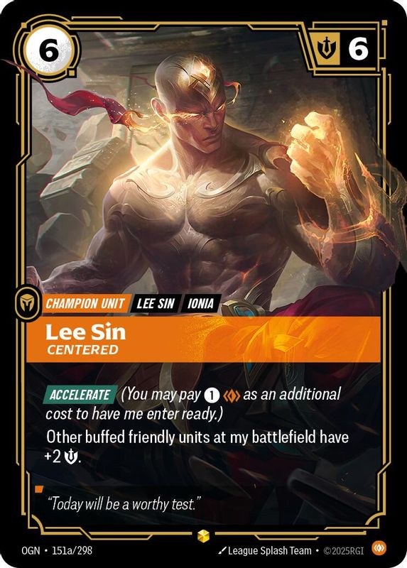 Lee Sin - Centered (Alternate Art) - 151a/298 - Showcase